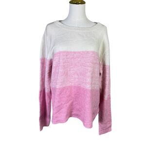 Cupcakes And Cashmere Pullover Long Sleeve Ombre Sweater US Women's XL